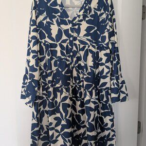 Shein Dress Size M blue/white